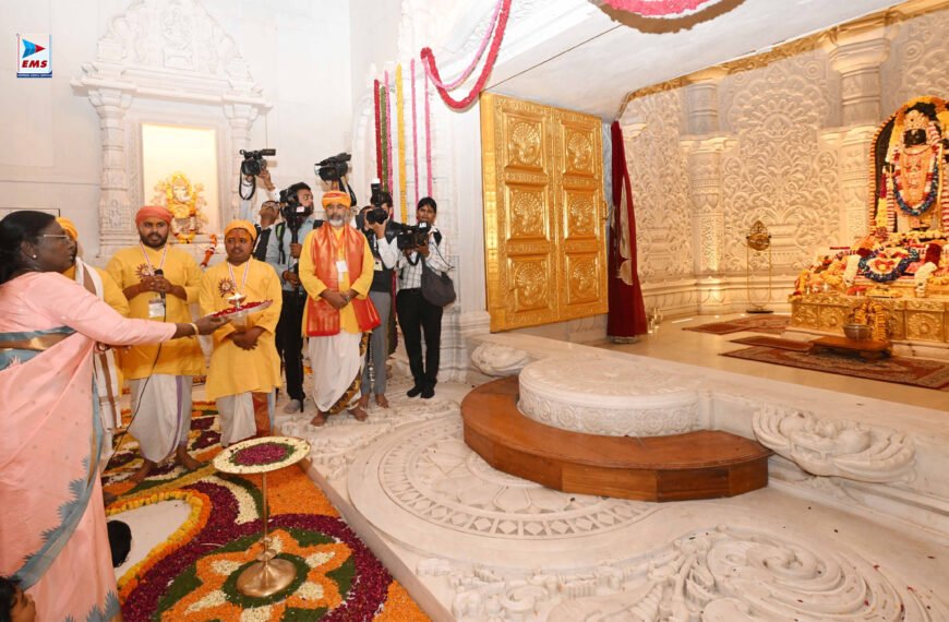 अयोध्या में चैत्र नवरात्रि पर श्रीराम यंत्र की स्थापना, राष्ट्रपति द्रौपदी मुर्मु ने किया दर्शन-पूजन