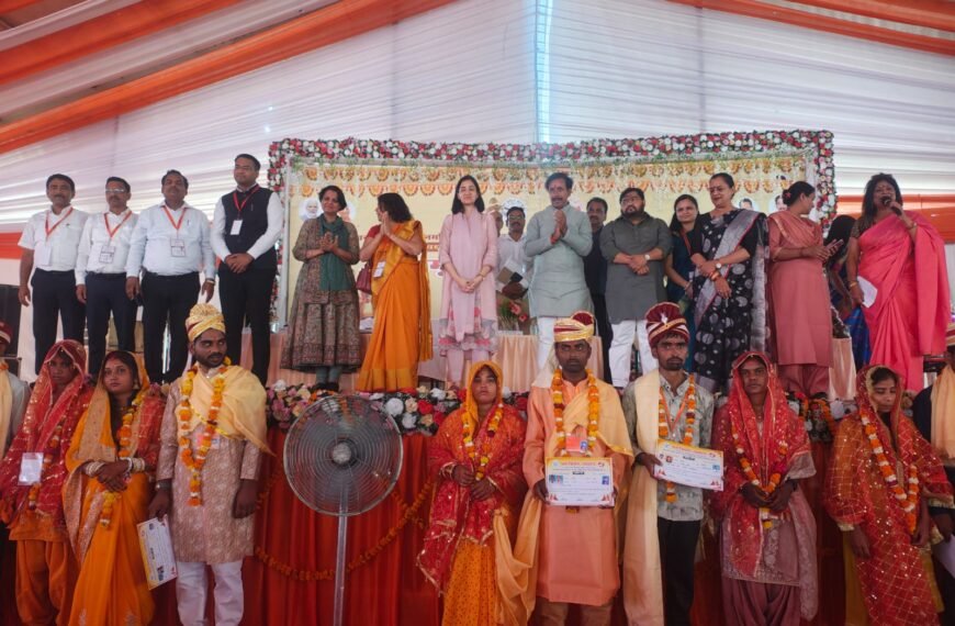 निर्माण श्रमिकों के हित में 187 जोड़ों का सामूहिक विवाह सम्पन्न