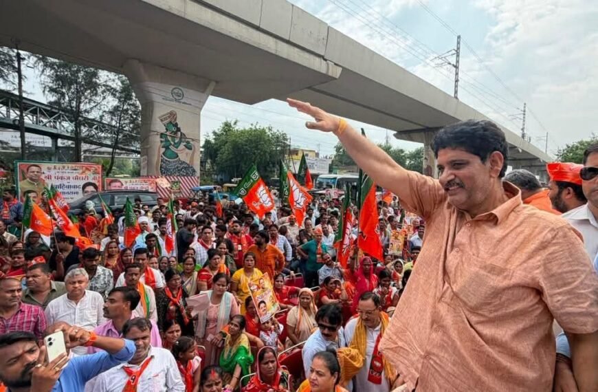 साहिबाबाद में भाजपा शक्ति का प्रदर्शन, कैबिनेट मंत्री श्री सुनील कुमार शर्मा ने किया प्रदेश अध्यक्ष श्री पंकज चौधरी का भव्य स्वागत